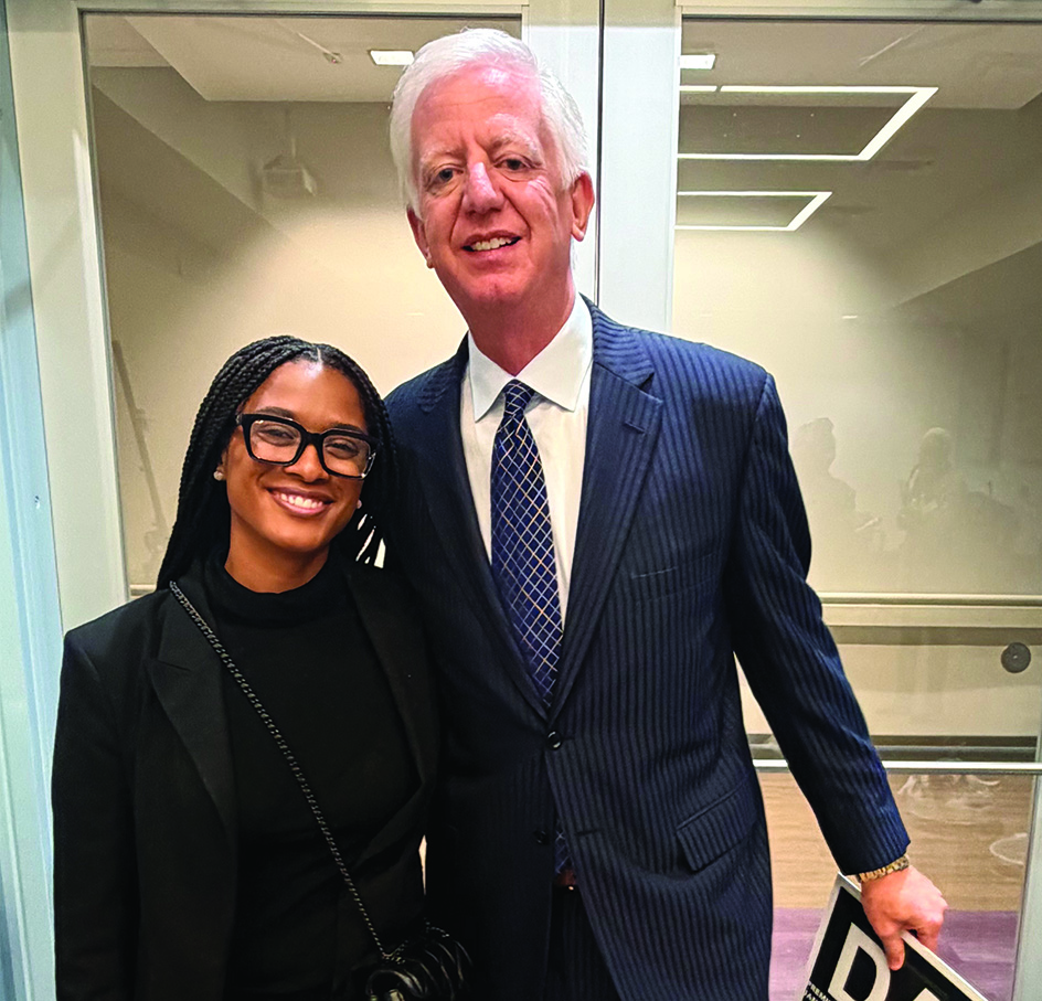Gordon Hartman with a guest at the DASH Leadership magazine launch